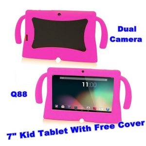 7-inch android 4.4 kids tablet 8gb wifi allwinner a33 kids tablet + cover gift for children