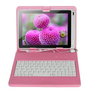 7 inch keyboard leather case with stand holder universal tablet keyboard case