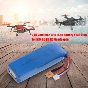 7.4V 2300mAh 35C Li-po Battery XT30 Plug for MJX B6 B8 RC Drone Quadcopter