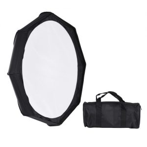 8 Pole 80cm/31.5" Rubber White/Black Foldable Collapsible Beauty Dish Octagon Softbox Flash Reflector Diffuser for Bowens Mount Studio Photography