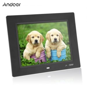 8'' Ultrathin HD TFT-LCD Digital Photo Frame Alarm Clock MP3 MP4 Movie Player with Remote Desktop