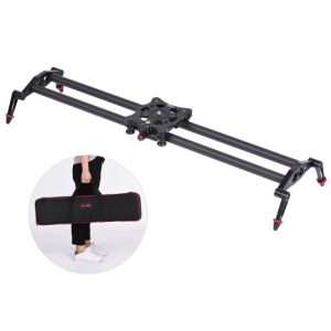 80cm/2.6ft Carbon Fiber Track Dolly Slider Rail Stabilization System with 5kg/11.0lbs Load Capacity for Video Movie Film Shooting for Canon Nikon Sony DSLR Cameras Camcorders