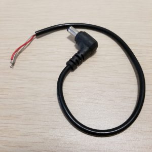 90 degree dc 5.5*2.5mm male adapter power extension diy cable 12v black 28cm