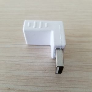 90 degree down elbow right angle usb 2.0 adapter male to female type a connector white