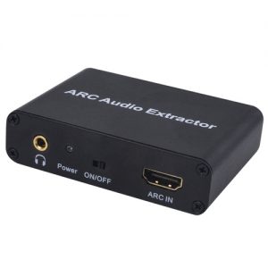 AY80 ARC Audio Extractor HD-ARC Audio Return Channel Adapter Support Optical Fiber Coaxial RCA 3.5mm Output Suitable for Audio Ampifier Speaker Headset HDTV