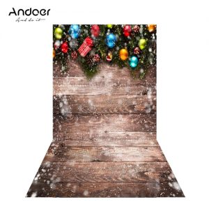 Andoer 1.5 * 0.9m/4.9 * 3.0ft Christmas Backdrop Photography Background