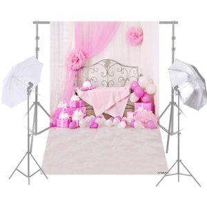 Andoer 1.5 * 2.1m/5 * 7ft Birthday Party Gift Photography Background Bedroom Headboard Backdrop Children Baby Photo Studio Pros