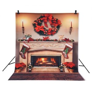 Andoer 1.5 * 2m Photography Background Backdrop Christmas Gift Star Pattern for Children Kids Baby Photo Studio Portrait Shooting