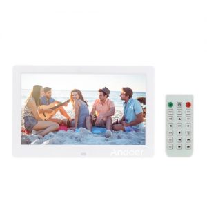 Andoer 10.1" LCD Digital Photo Picture Frame Alarm Clock MP3 MP4 Movie Player 1024 * 600 HD with Remote Control