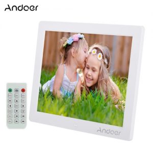 Andoer 12" HD LED Digital Photo Picture Frame 800 * 600 MP4 MP3 Movie Player E-book Clock Calender with Remote Control Christmas Gift