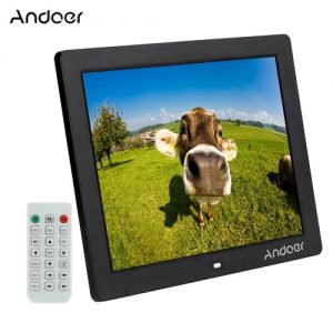 Andoer 12" HD LED Digital Photo Picture Frame 800 * 600 MP4 MP3 Movie Player E-book Clock Calender with Remote Control Christmas Gift