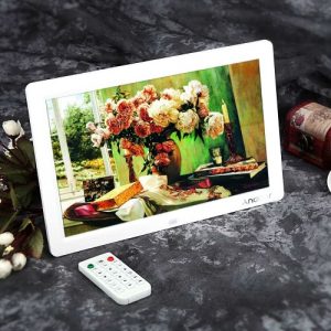 Andoer 12" HD TFT-LCD 1280 * 800 Full-view Digital Photo Frame Alarm Clock MP3 MP4 Movie Player with Remote Desktop