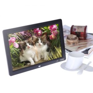 Andoer 12" HD TFT-LCD 1280 * 800 Full-view Digital Photo Frame Alarm Clock MP3 MP4 Movie Player with Remote Desktop