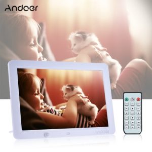 Andoer 12 Inch LED Digital Photo Frame 1280 * 800 Human Motion Induction Detection with Remote Control Support MP3/MP4/Calendar/Alarm Clock Function Christmas Gift