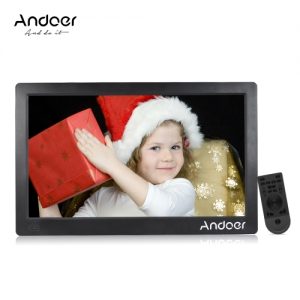 Andoer 15.6inch Digital Photo Frame 1920 * 1080 HD Advertising Machine Full View IPS Screen Support Random Play with Remote Christmas Gift