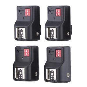 Andoer 16 Channel Wireless Remote Flash Trigger Set 1 Transmitter + 4 Receivers + 1 Sync Cord for Canon Nikon Pentax Olympus Sigma Sunpak Vivitar Neewer YOUNGNUO Speedlite