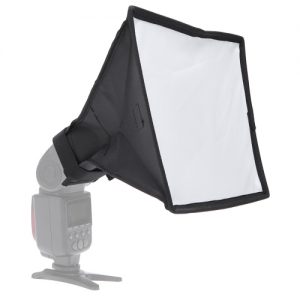 Andoer 20 * 30cm / 7.9 * 11.8in Portable Photography Flash Diffuser Mini Softbox Kit for DSLR Speedlite Flash