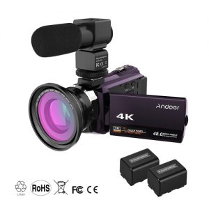 Andoer 4K 1080P 48MP WiFi Digital Video Camera Camcorder Recorder