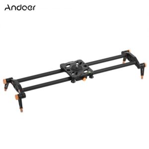 Andoer 60cm Carbon Fiber Track Dolly Slider Rail Stabilization System for Video Movie Film Shooting for Canon Nikon Sony DSLR Cameras Camcorders