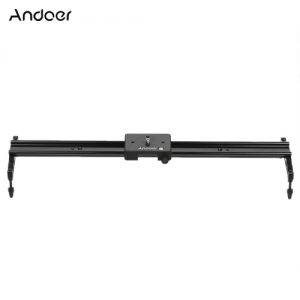 Andoer 60cm Video Track Slider Dolly Track Rail Stabilizer Aluminum Alloy for Canon Nikon Sony Cameras Camcorders Max Load Capacity 6Kg