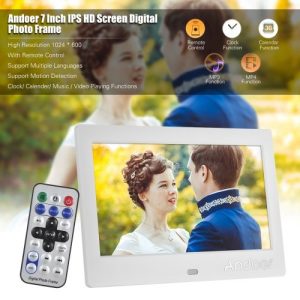 Andoer 7 Inch IPS HD Screen 1024*600 Digital Photo Frame