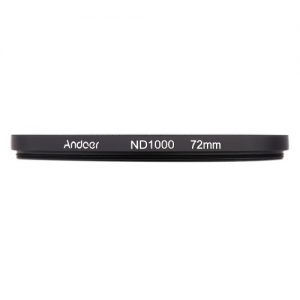 Andoer 72mm ND1000 10 Stop Fader Neutral Density Filter for Nikon Canon DSLR Camera