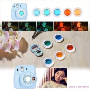 Andoer 8 in 1 Accessories Bundle for Fujifilm Instax Mini 9/8/8+/8s with Camera Case/Selfie Mirror/Filter/Album/Photo Frame/Sticker