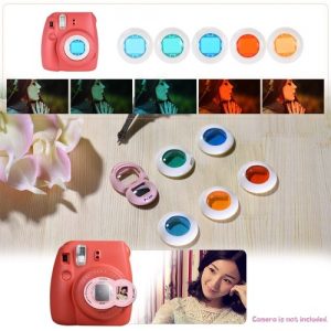 Andoer 8 in 1 Accessories Bundle for Fujifilm Instax Mini 9/8/8+/8s with Camera Case/Strap/Selfie Mirror/Filter/Album/Photo Frame/Sticker