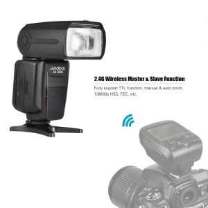 Andoer AD-980IIIC E-TTL Master Slave Flash Speedlite 1/8000s HSS Built-in 2.4G Wireless Flash System 2.9s Recycle Time Manual & Auto Zoom GN58 for Canon Series Cameras