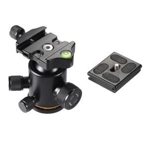 Andoer Aluminum Alloy Ball Head Ballhead Maximum Load 3KG with Quick Release Plate 1/4" Screw for Camera Tripod Slideway