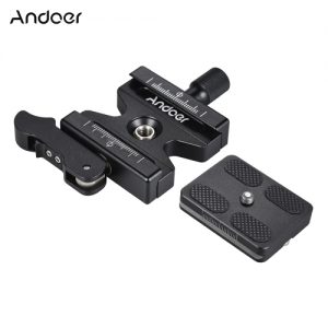 Andoer CL-50LS Aluminum Alloy Quick Release Clamp and Quick Release Plate