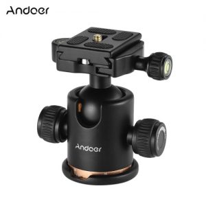 Andoer Camera Tripod Ball Head Ballhead with Quick Release Plate 1/4" Screw