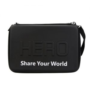 Andoer Carrying Case Box Bag PU for GoPro Hero 4/3+ /3/2/1 Camera and Accessories with Strap Zipper Black