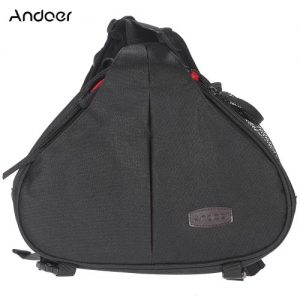 Andoer Casual Water Resistant Camera Bag Case with Waterproof Cover for Canon Nikon Sony SLR DSLR