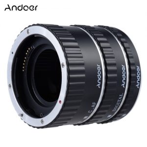 Andoer Colorful Metal TTL Auto Focus AF Macro Extension Tube Ring for Canon EOS EF EF-S 60D 7D 5D II 550D Silver