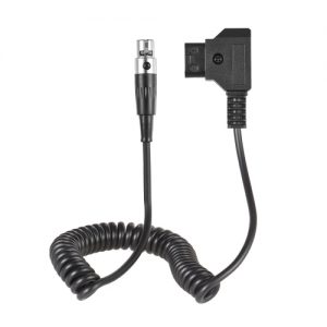 Andoer D-Tap Male to (Tinny) MINI XLR 4 Pin Cable Coiled Cord