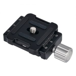 Andoer DC-34 Quick Release Plate Clamp Adapter with One Quick Release Plate 1/4" Screw for Arca-Swiss AS Standard QR Tripod Head