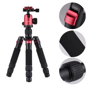 Andoer DT-02 Mini Portable Desktop Tripod Stand Aluminum Alloy with Ball Head Quick Release Plate Carry Bag for Canon Nikon Sony DSLR Camera