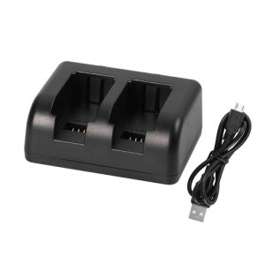 Andoer Dual Battery Charger Panoramic Camera Battery Charger for Garmin Virb 360 Camera Battery