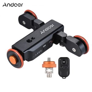 Andoer L4 Autodolly 3-Wheel Pulley Car Slider Rolling Skater