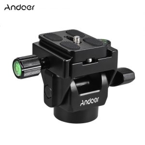 Andoer M-12 Monopod Tilt Head Panoramic Head Telephoto Bird Watching with 2pcs Quick Release Plate