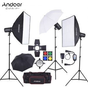 Andoer MD-300 900W (300W * 3) Studio Strobe Flash Light Kit