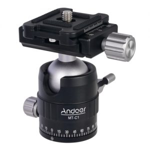 Andoer MT-C1 Compact Size Panoramic Tripod Ball Head Adapter 360