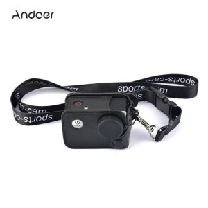 Andoer Multifunctional Clip-on Sports Camera Protecive Carrying Hanging Case Bag with Neck Lanyard Lens Cap for SJCAM SJ4000 SJ5000 or the Same Size Action Cam