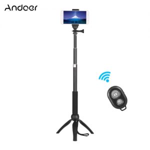 Andoer Phone Live Show Kit Including Mini Tabletop Tripod Selfie Stick Phone Holder Remote Controller