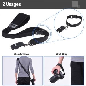 Andoer Professional Rapid Quick Release Camera Shoulder Sling Neck Wrist Strap for Canon Nikon Sony DSLR ILDC DV Outdoor Shooting