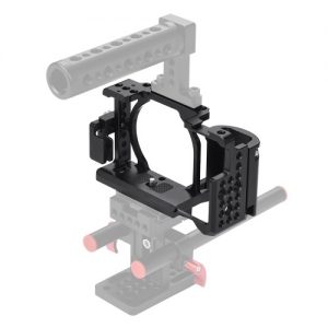 Andoer Protective Aluminum Alloy Video Camera Cage Stabilizer Protector with Cable Clamp for Sony A6000 A6300 A6500 NEX7 ILDC to Mount Microphone Monitor Tripod Lighting Accessories