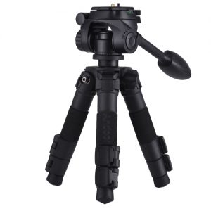 Andoer Q166S Portable Mini Aluminum Alloy 3-Section Photography Tabletop Tripod