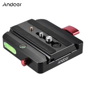 Andoer Rapid Connect Adapter with Quick Release Sliding Plate for Manfrotto Tripod 577 Replacement