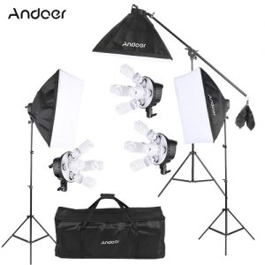 Andoer Studio Photo Video Softbox Lighting Kit Photo Equipment